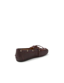 Jerae Raw Edge Lace Leather Loafers