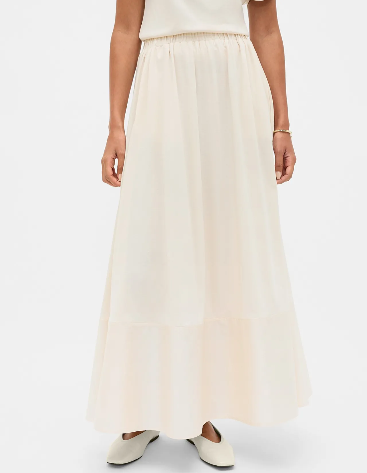 JERSEY SPLICED MIDI SKIRT