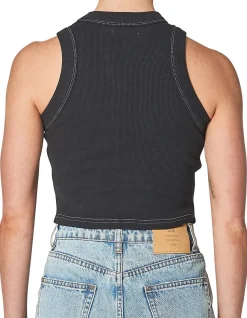 Jonesy Recut Singlet High Neck Crop