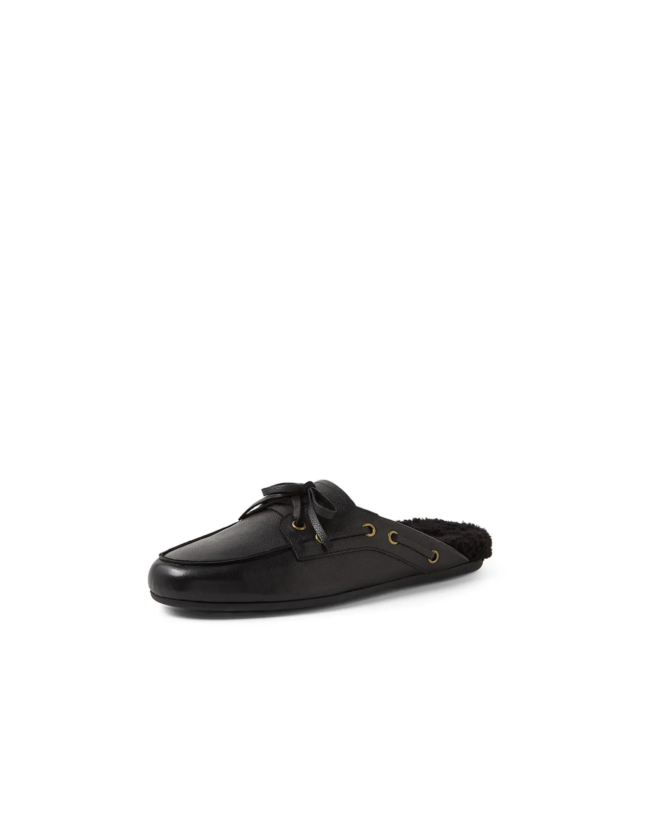 Joopita Shearling Lined Leather Mule Slippers