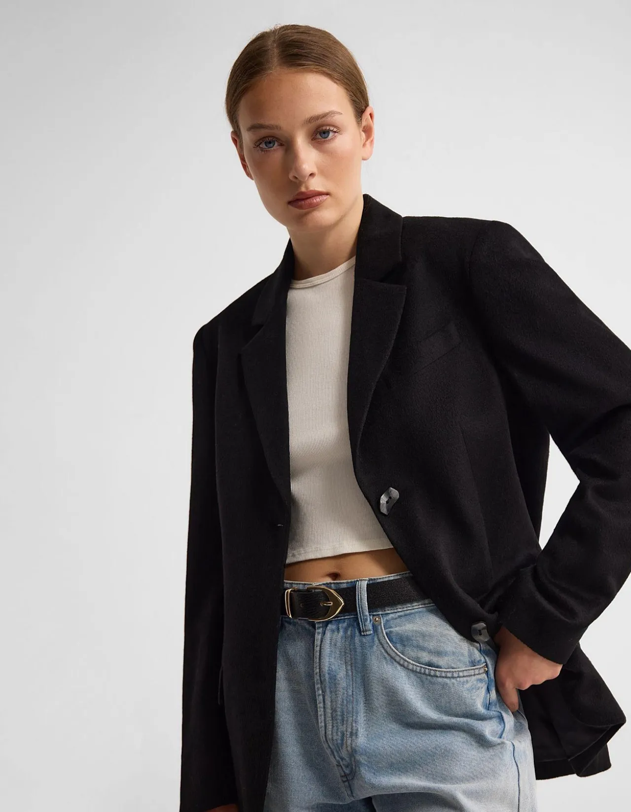 JORDAN WOOL BLEND OVERSIZED BLAZER