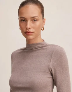 JOSETTE MOCK NECK LONG SLEEVES TOP