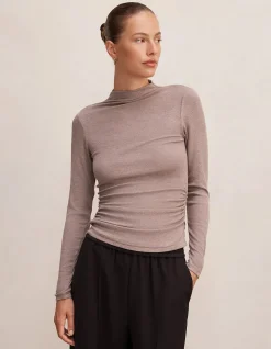 JOSETTE MOCK NECK LONG SLEEVES TOP