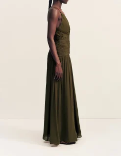 Juno Gathered Bodice Maxi Dress