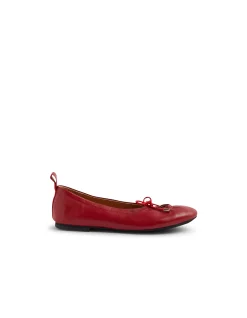 Juuliet Keyhole Bow Leather Ballet Flats