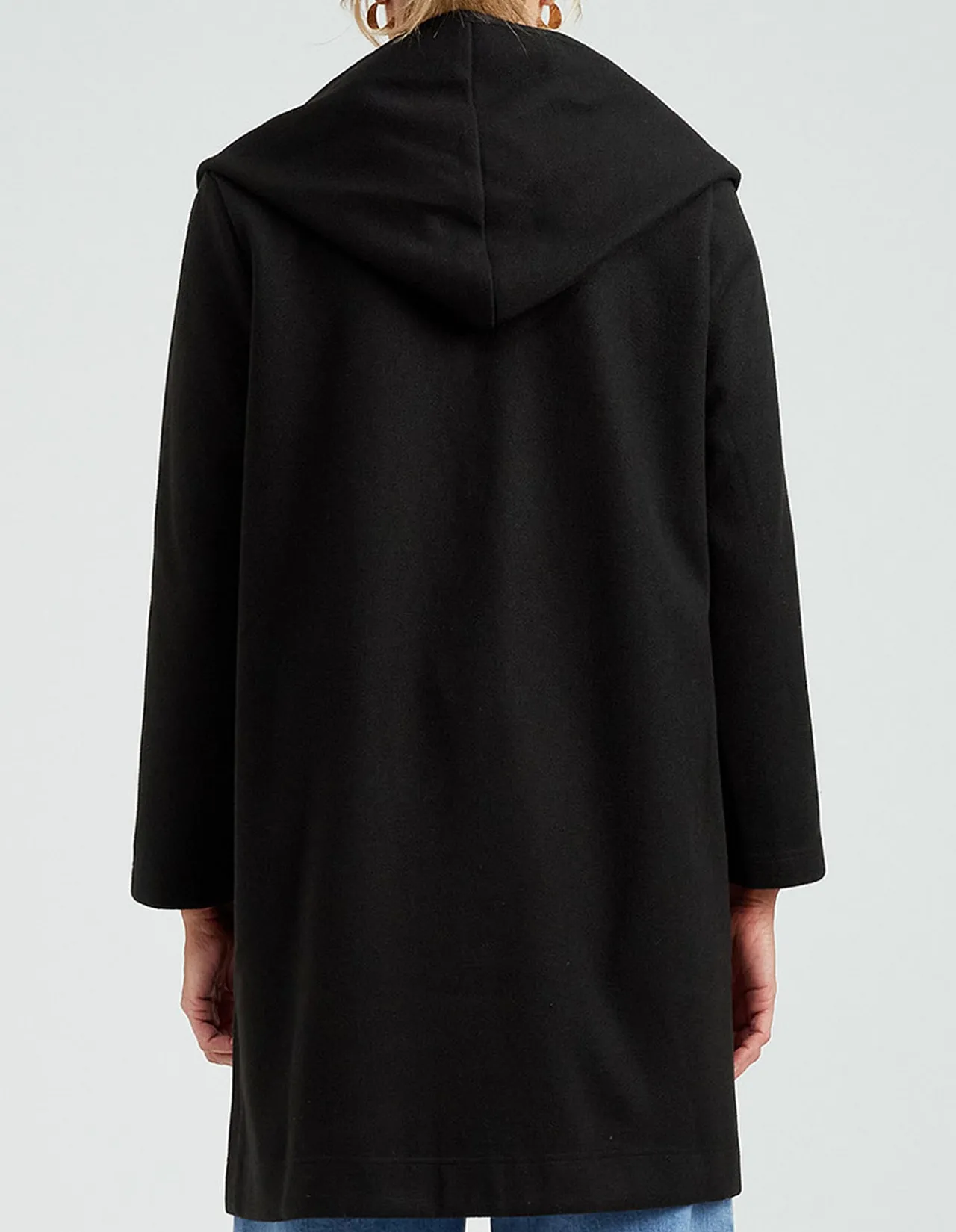 Kai Relaxed Hooded Knee Length Jacket