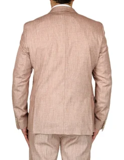Kajo Soft Pink Slim Fit Wool Stretch Blazer