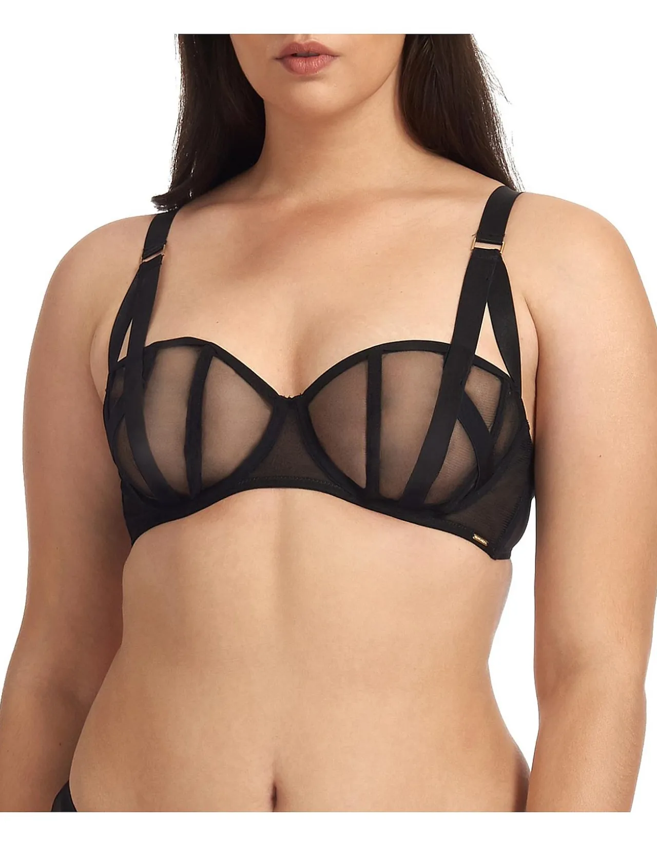 Karolina Sheer Strappy Balcony Bra