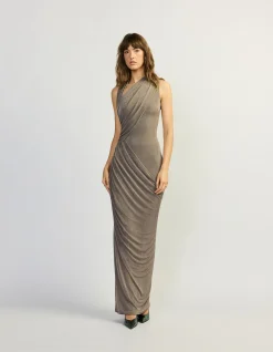 Kesia Asymmetric Jersey Maxi Dress