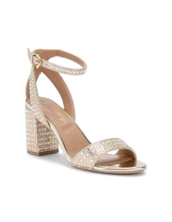 Kianni Gold Leather Heeled Sandal