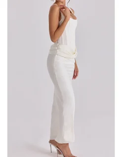 KIRA'SATIN GATHERED MAXI DRESS