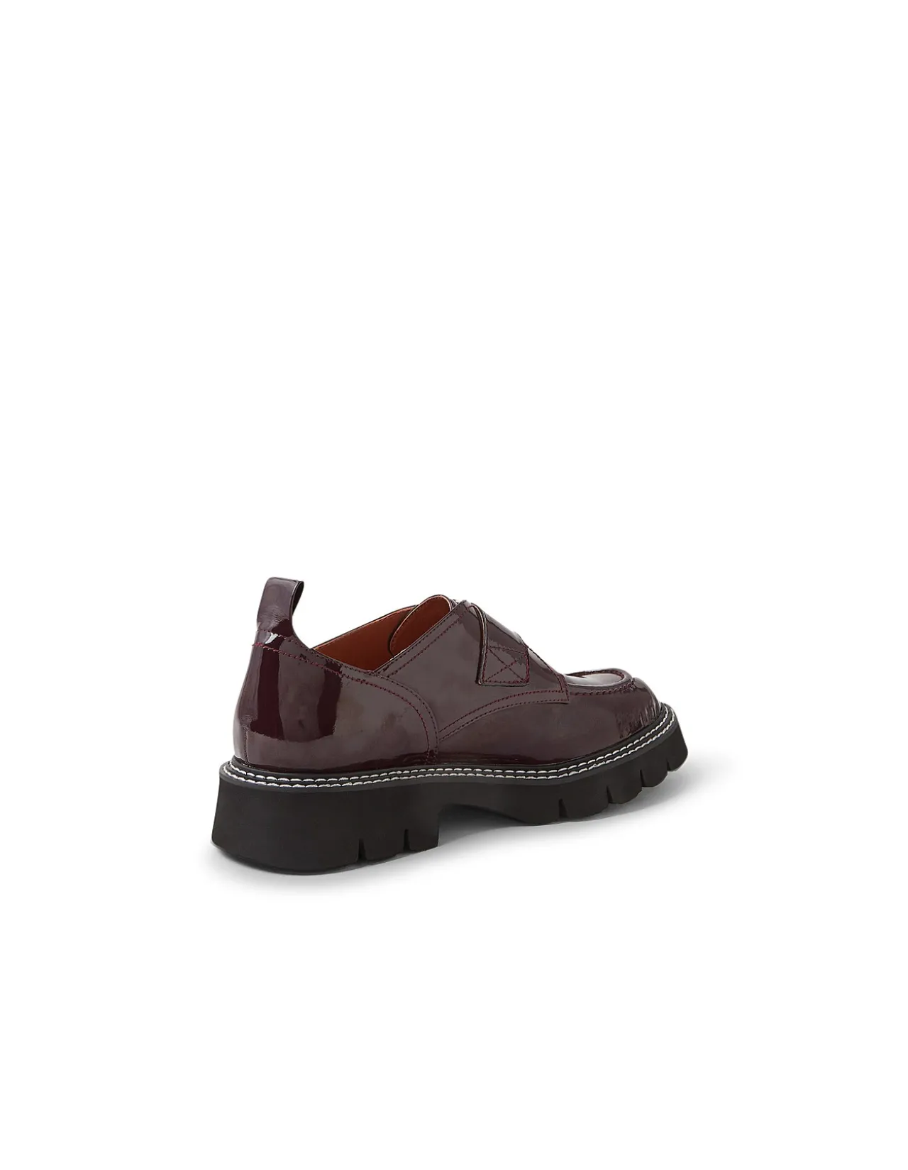 Kivia Burgundy Patent Leather Loafers