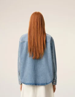 KNITTED AMI DE COEUR DENIM BU SHIRT