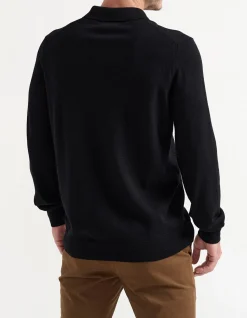 KNITTED LONG SLEEVE POLO
