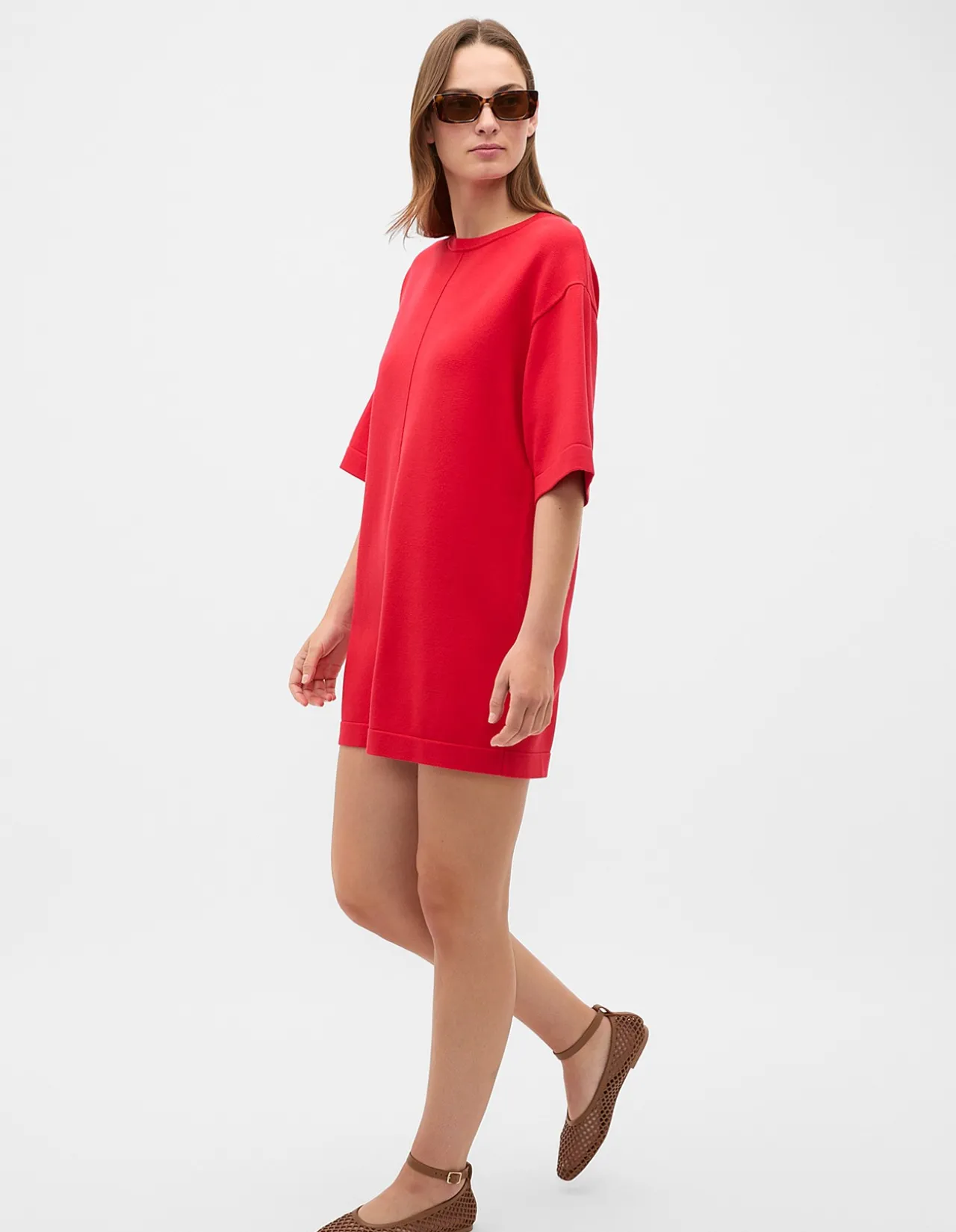 KNITTED RELAXED TEE DRESS