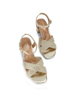 Krypton Weave Block Leather Heel