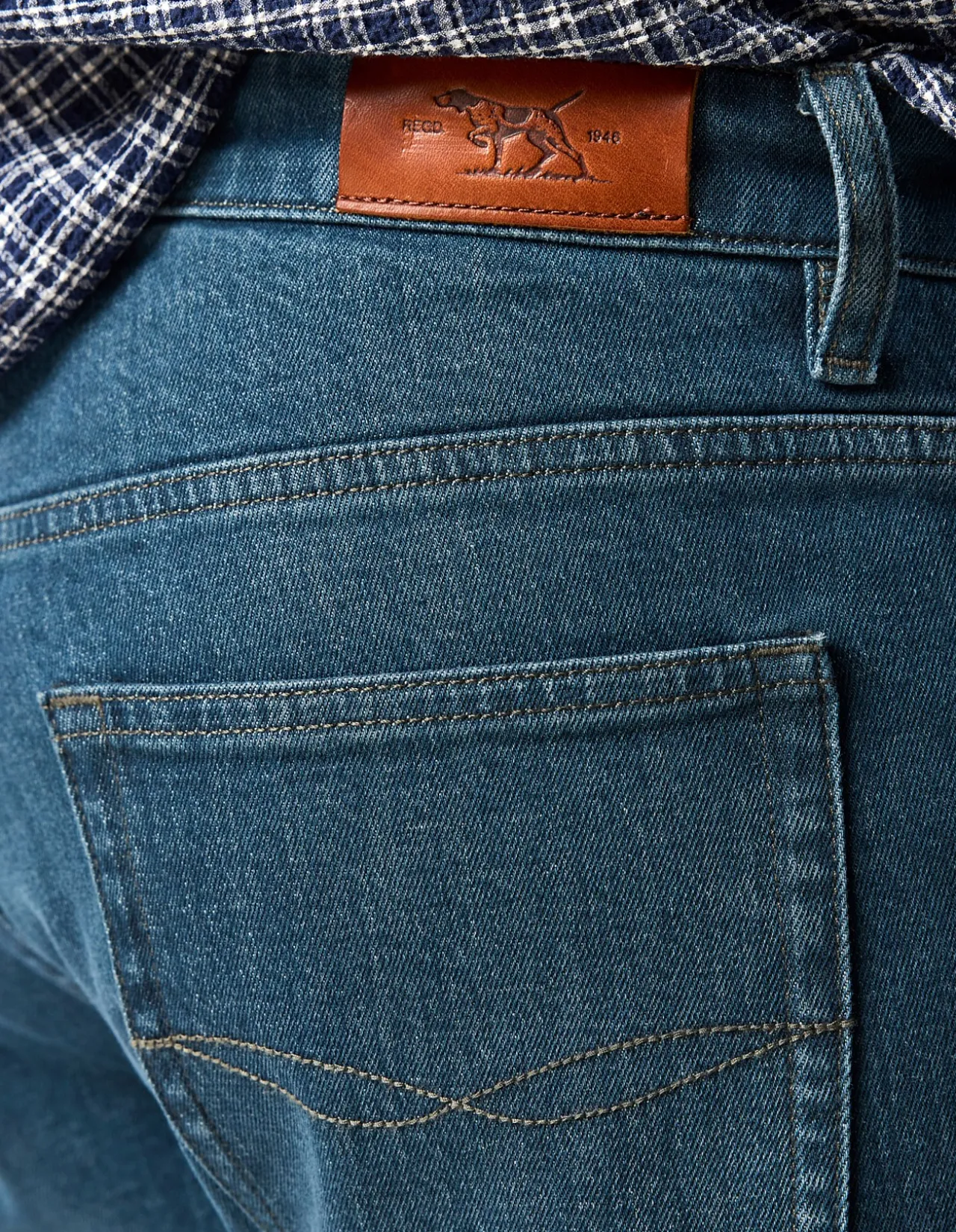 Kurow Relaxed Fit Mid Blue Italian Denim Jeans