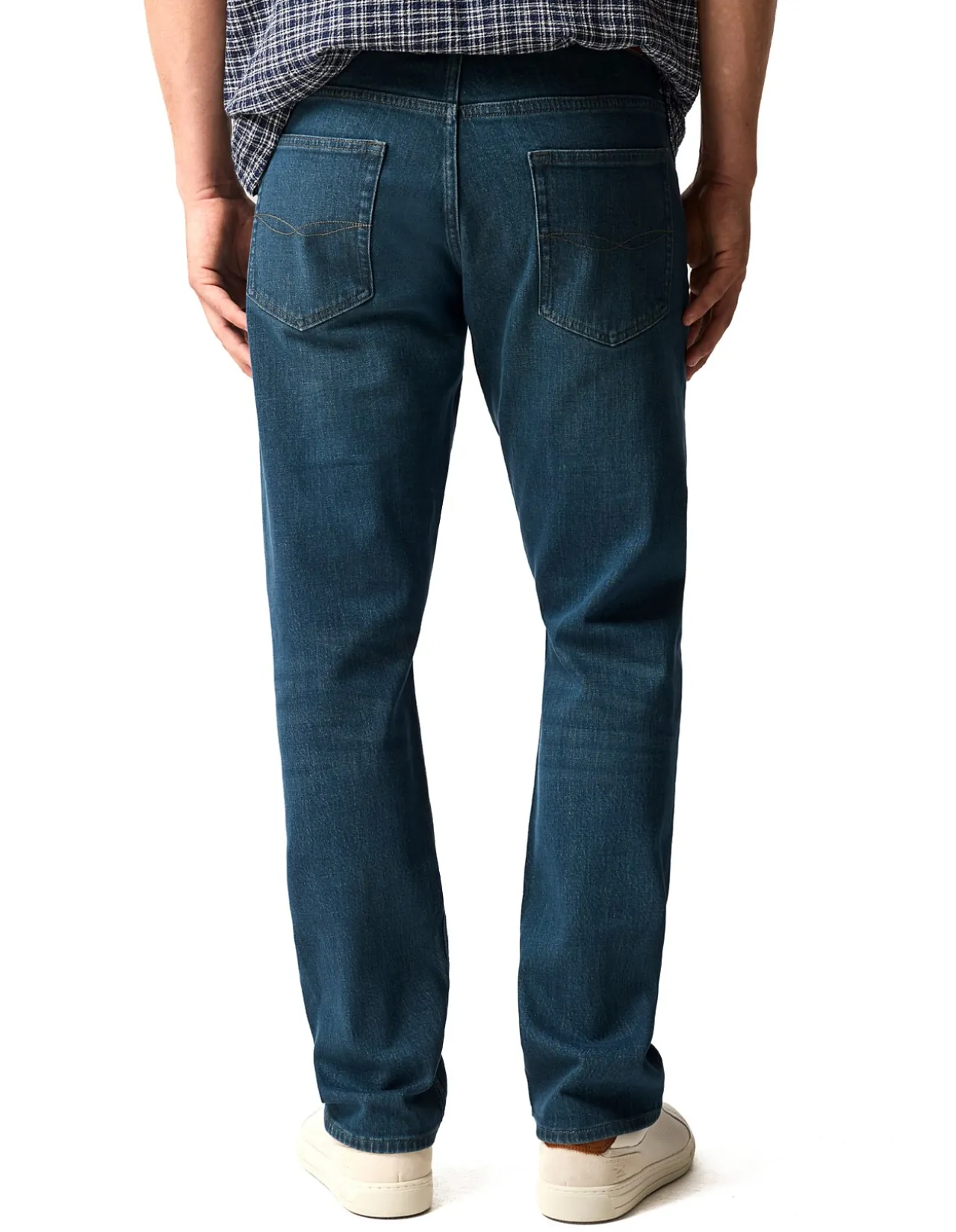 Kurow Relaxed Fit Mid Blue Italian Denim Jeans