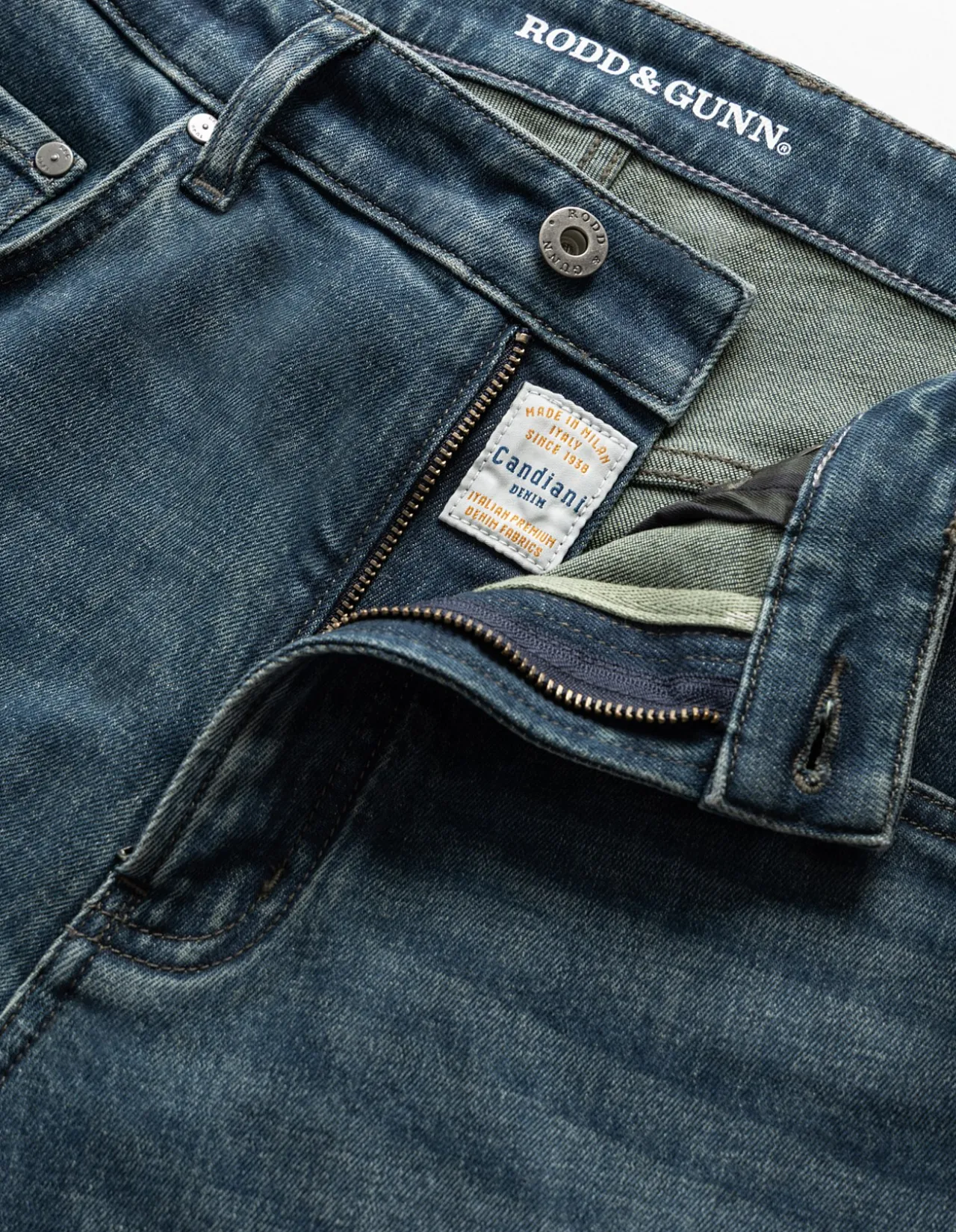 Kurow Relaxed Fit Mid Blue Italian Denim Jeans