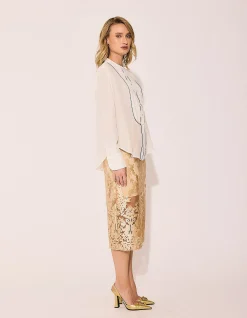 LACE SKIRT GOLD