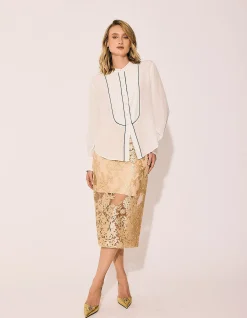 LACE SKIRT GOLD
