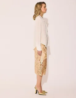 LACE SKIRT GOLD