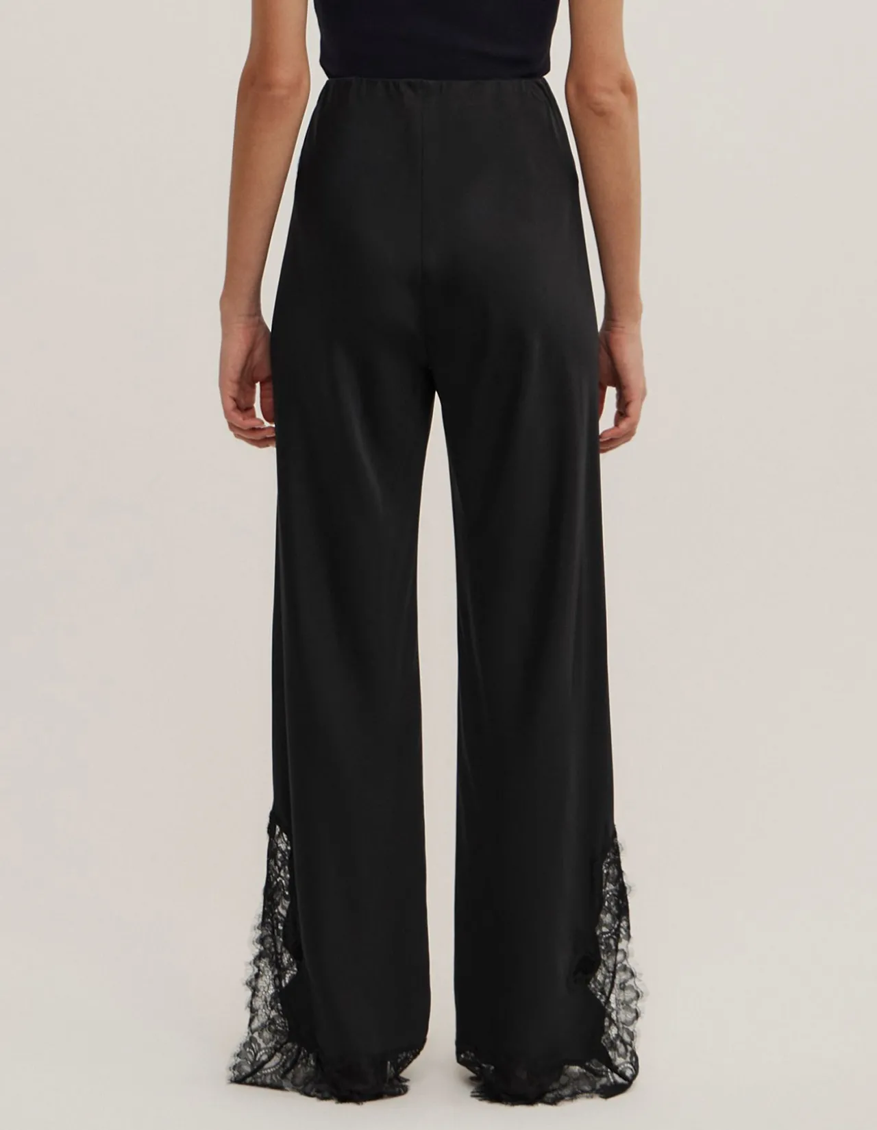 Lace Trim Bias Pants