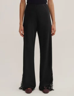 Lace Trim Bias Pants