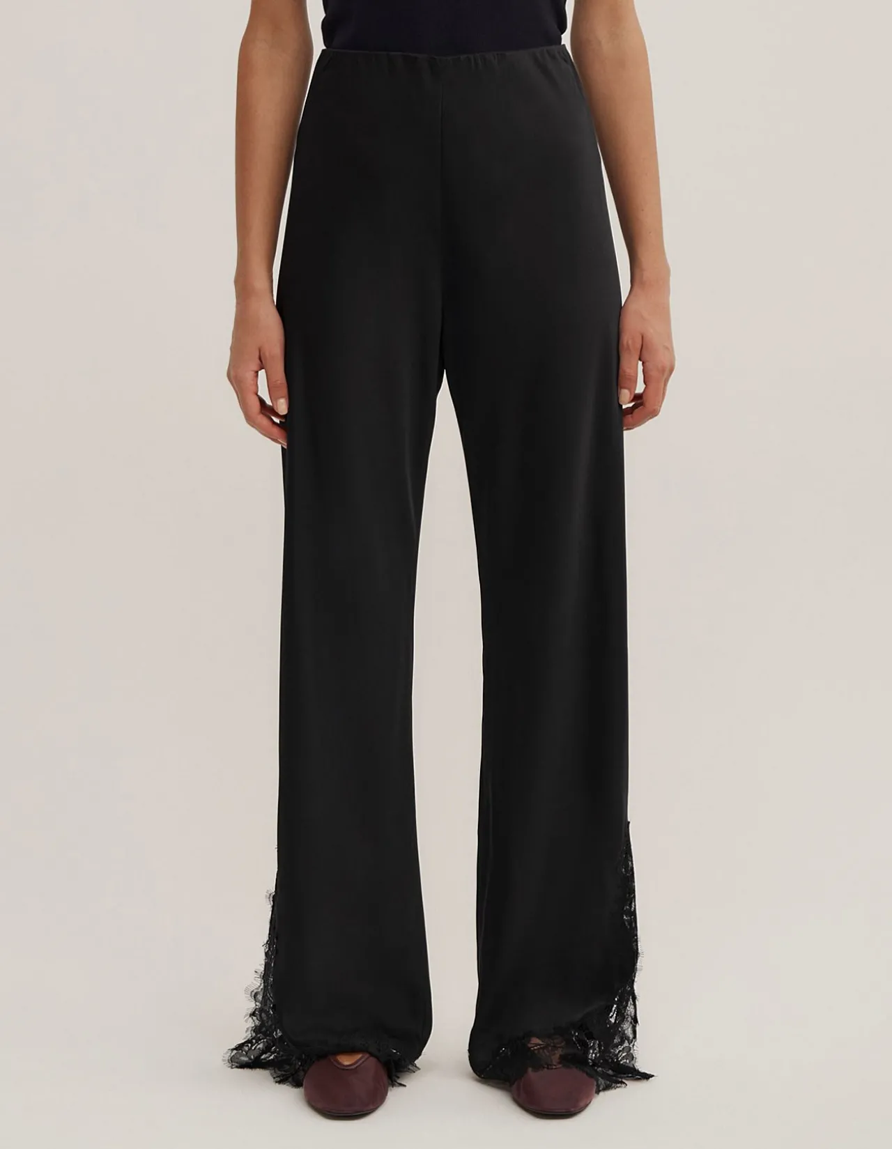 Lace Trim Bias Pants