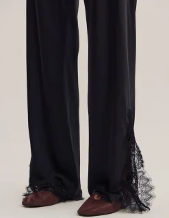 Lace Trim Bias Pants