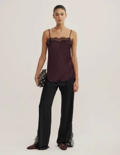 Lace Trim Bias Pants