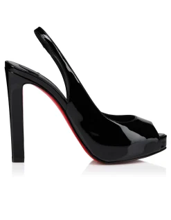 LADY FANNY SLING 120MM PATENT LINING BLACK PUMPS