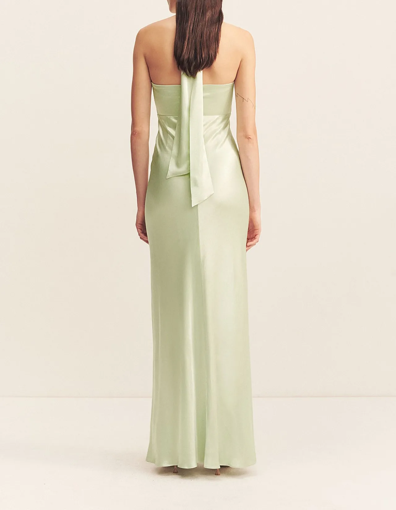 La Lune Ruched Halter Maxi Dress