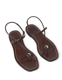 LARA STRAPPY FLAT SANDAL WITH BALL