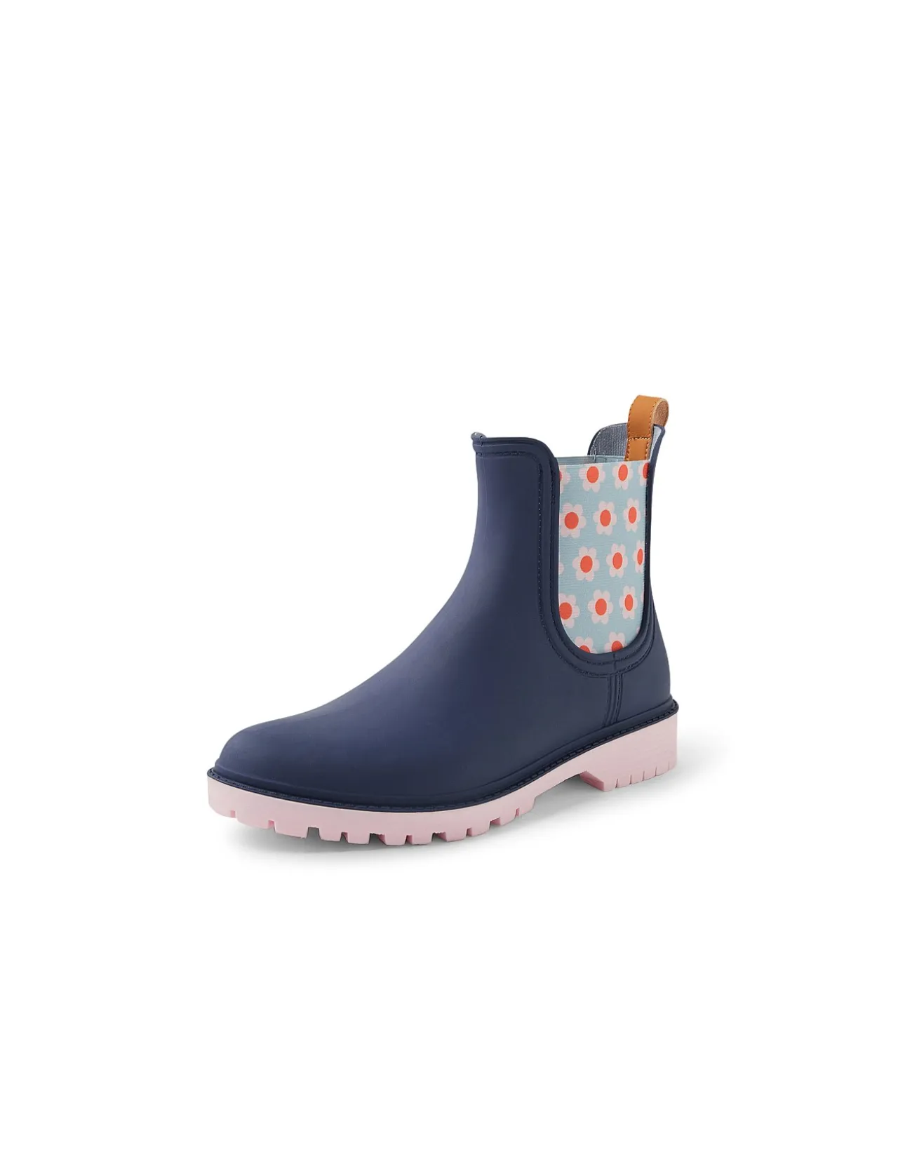LAURINA2 DF MIDNIGHT BLUE FLORAL GUMBOOT