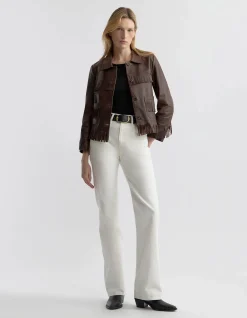 LAZARE FRINGE LEATHER JACKET