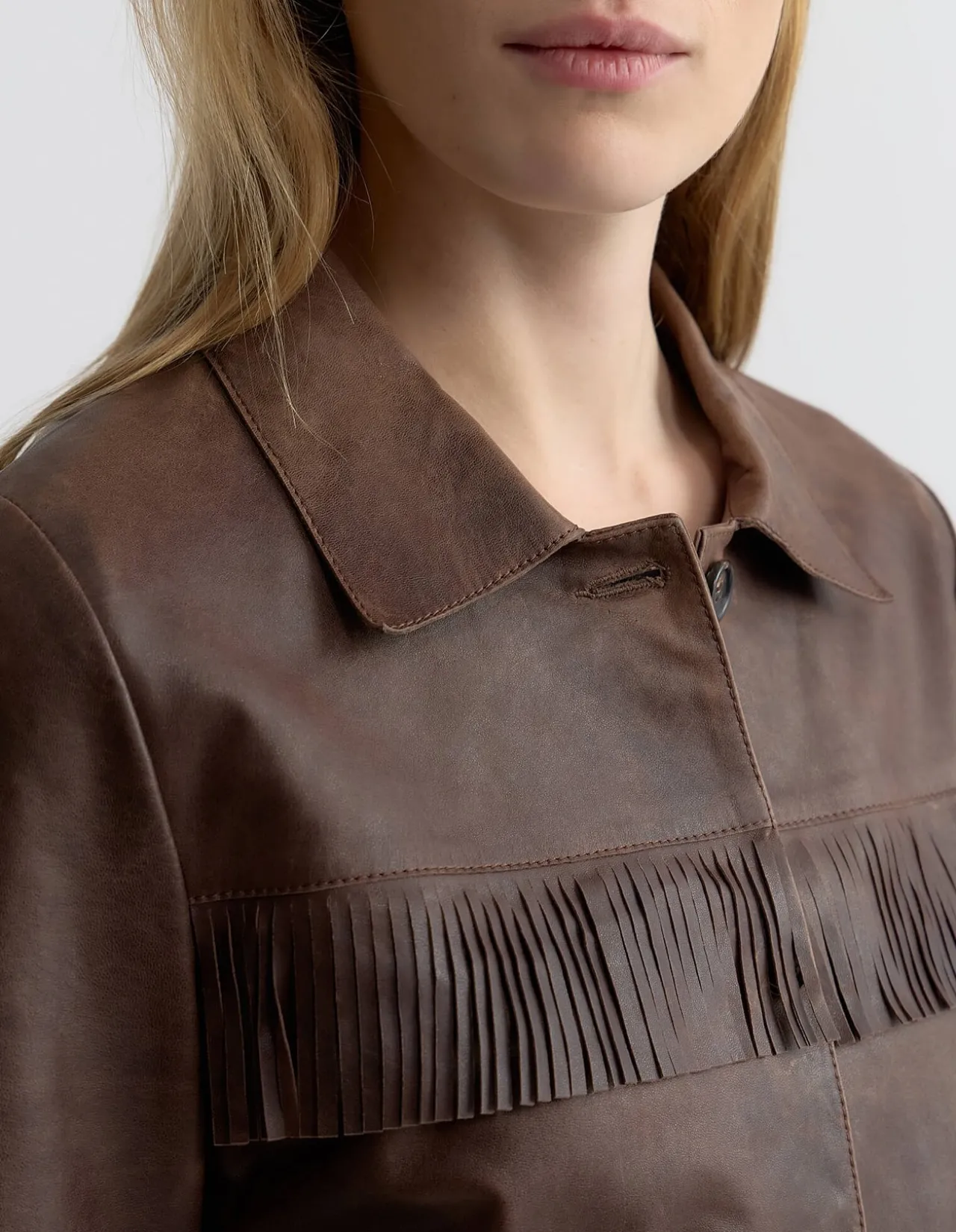 LAZARE FRINGE LEATHER JACKET