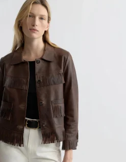 LAZARE FRINGE LEATHER JACKET