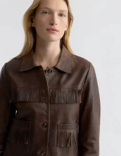 LAZARE FRINGE LEATHER JACKET