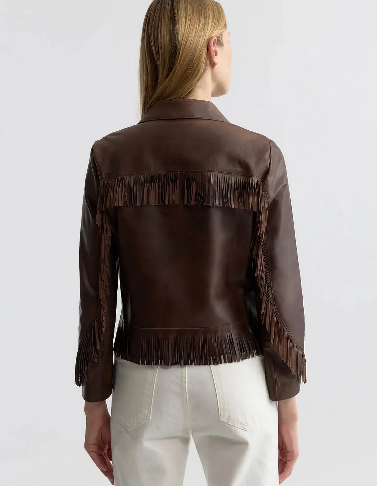 LAZARE FRINGE LEATHER JACKET