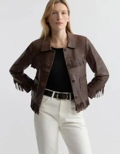 LAZARE FRINGE LEATHER JACKET