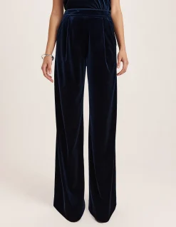 LEA VELVET PLEAT FRONT PANT