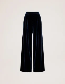 LEA VELVET PLEAT FRONT PANT