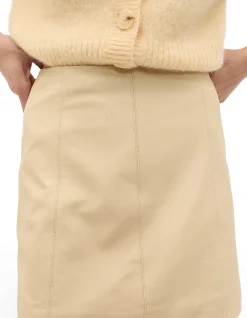 Leather Mini Panel Skirt