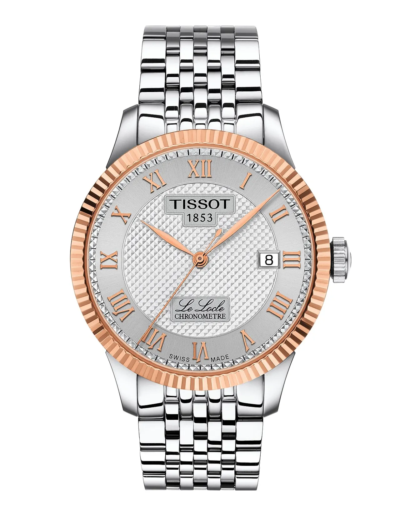 LE LOCLE 18K GOLD BEZEL AUTOMATIC COSC T9324084103300 WATCH