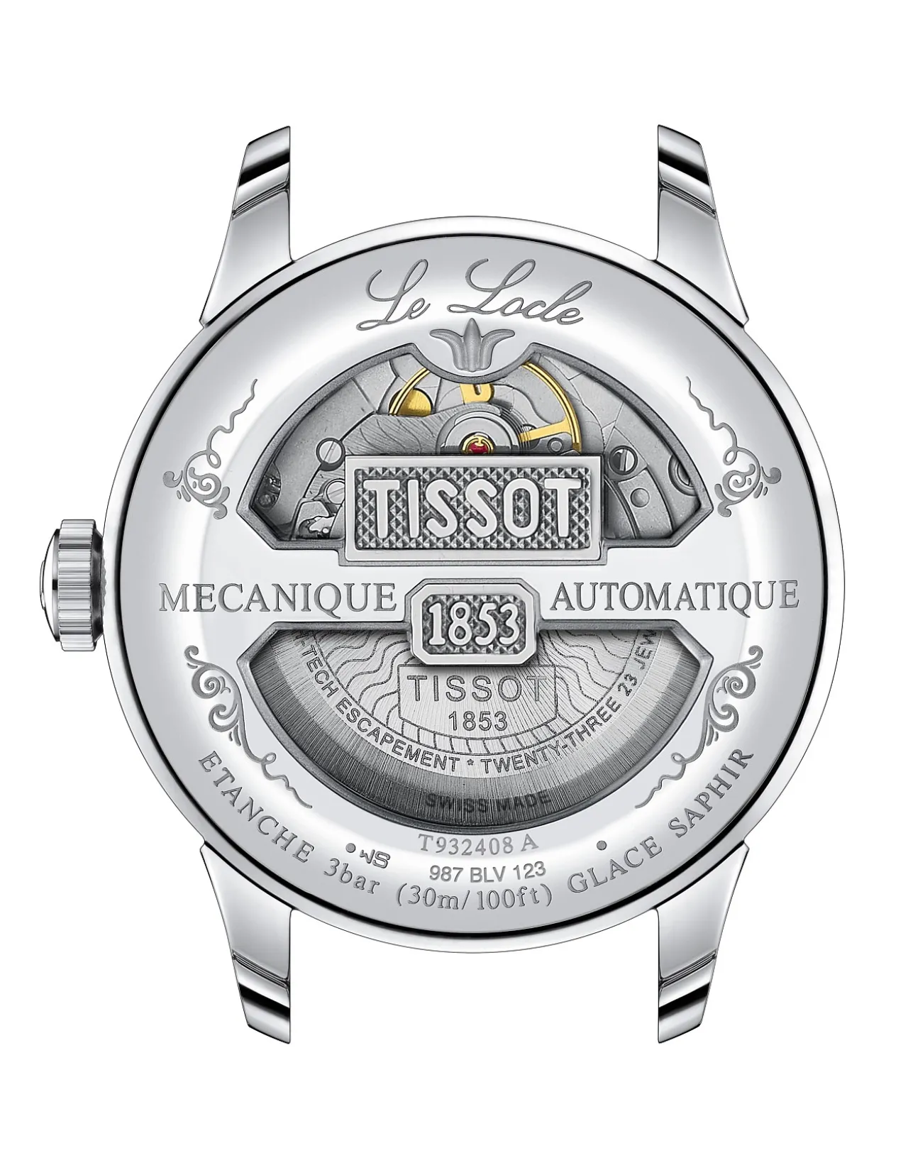 LE LOCLE 18K GOLD BEZEL AUTOMATIC COSC T9324084103300 WATCH
