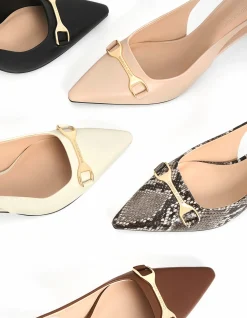 Leslie Open-back Heels Shoe Black