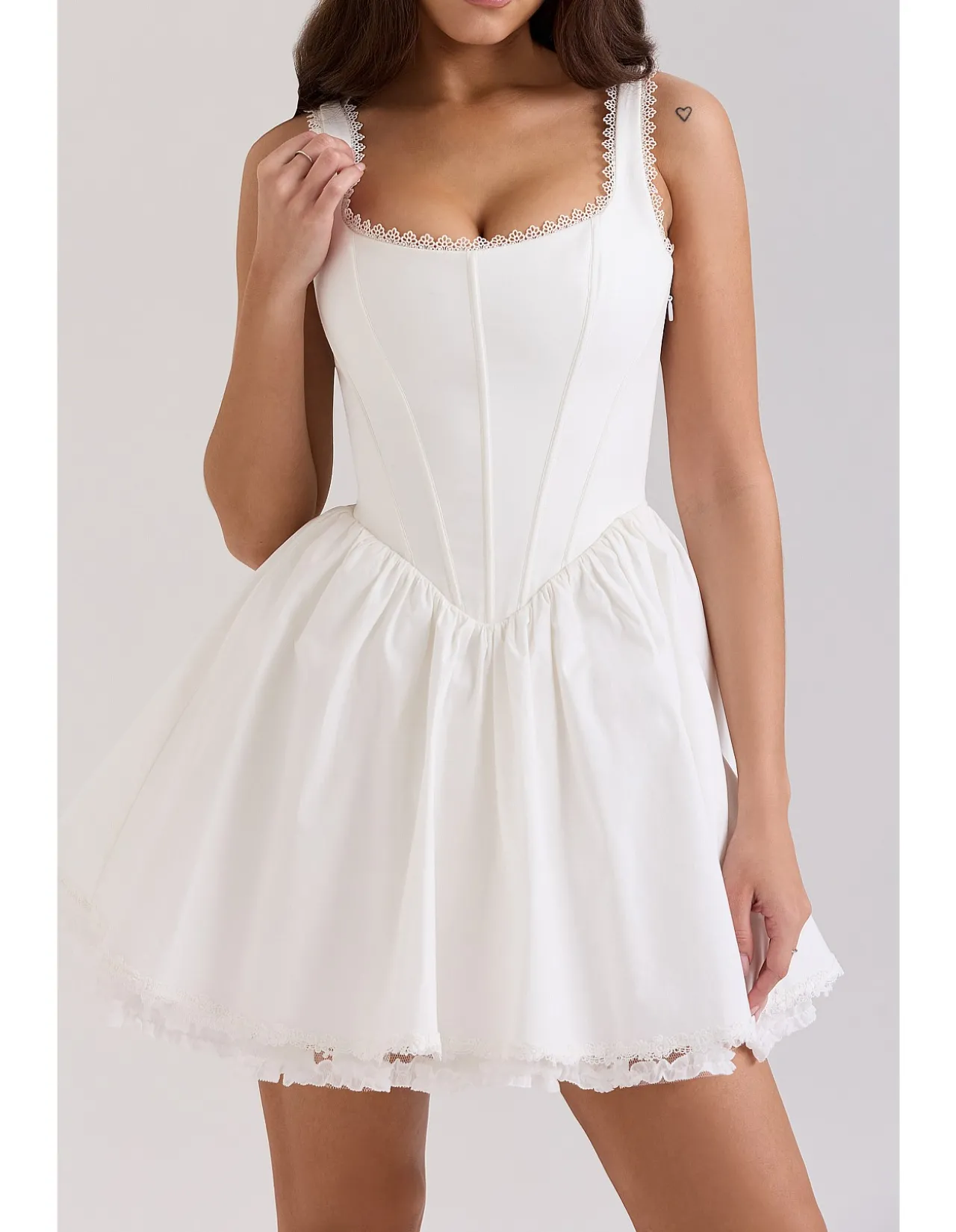LETITIA STRETCH COTTON MINI DRESS