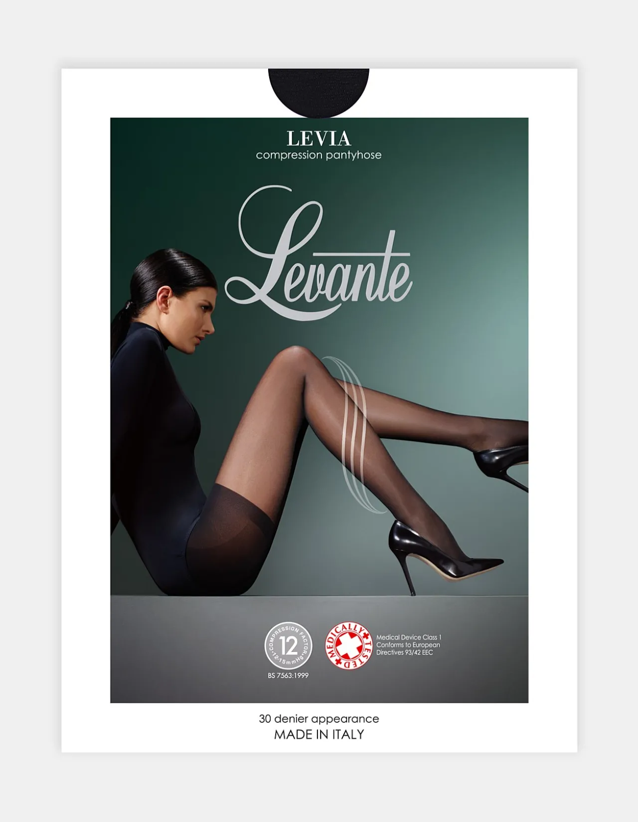 Levia Compression Sheer Pantyhose 30D