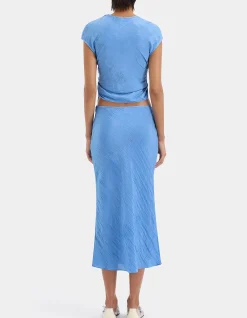 Ligera Crinkle Satin Maxi Skirt